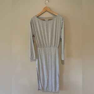 LOVERS + FRIENDS Grey Long‎ Sleeve Bodycon Women’s Dress with Slit Size Small